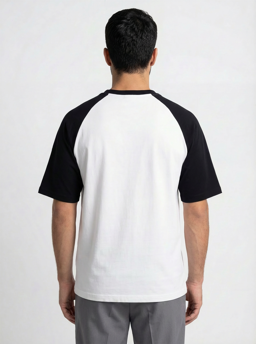 WHITE AND BLACK NUS PATCH T-SHIRT
